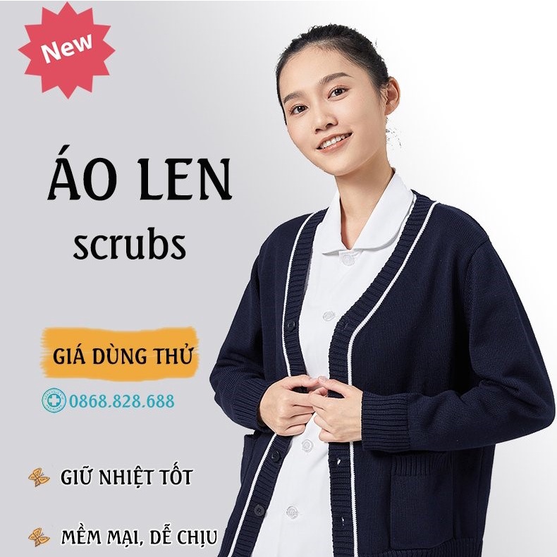 Áo len nữ dài tay, áo len cadigan cổ chữ V, áo khoác nữ cadigan mùa đông