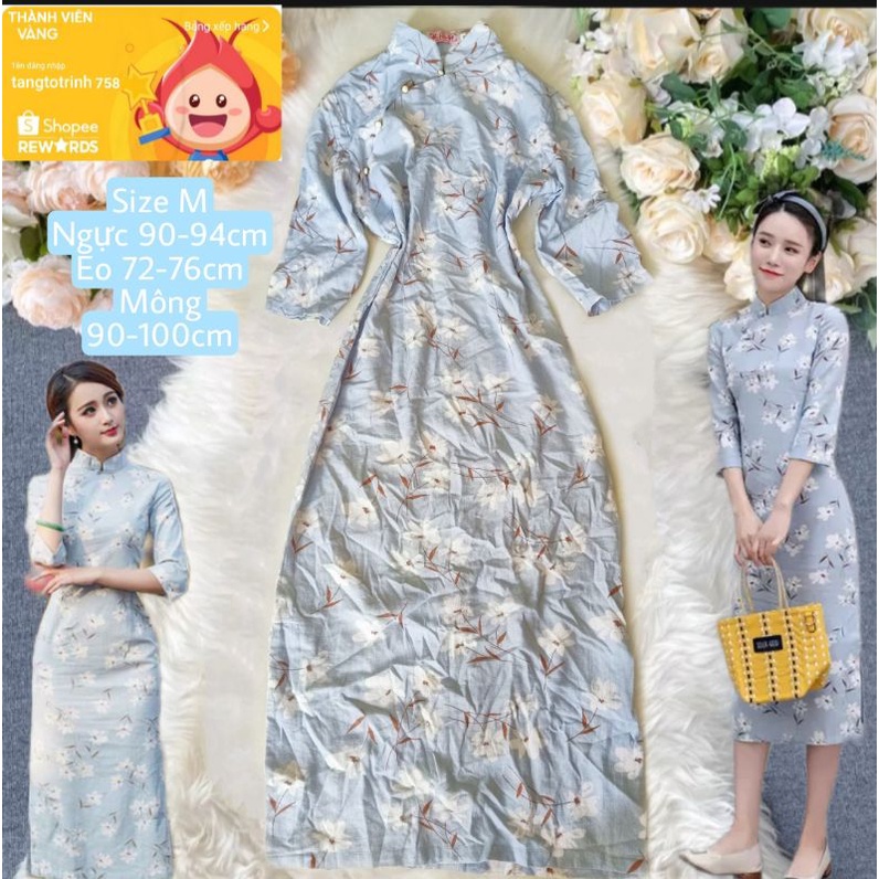 Áo dài cách tân nút tàu