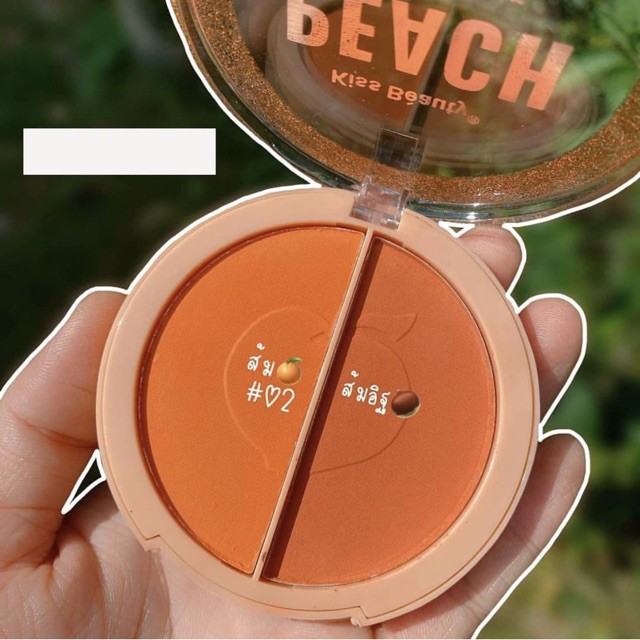 Phấn Má Tông Cam 2 NgănNoble trái đào PEACH Blusher | BigBuy360 - bigbuy360.vn