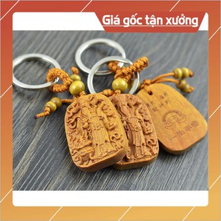 Móc khóa gỗ khắc Thần Tài