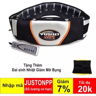 Máy masage bụng đánh tan mỡ bụng nóng và rung + tặng đai sinh nhiệt