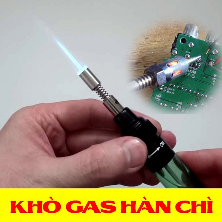 Bút khò hàn chì thiết mini linh kiện, bo mạch điện tử tại nhà dùng bằng gas