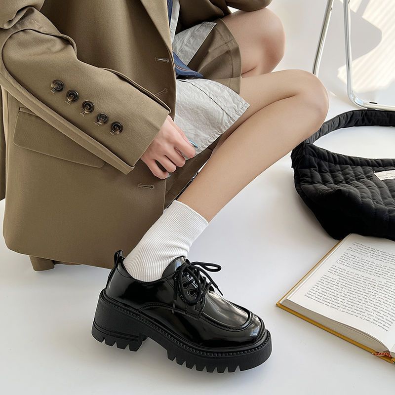 Giày Da Đế Mềm Dày Phong Cách Anh Quốc Thời Trang Xuân Thu FT2678