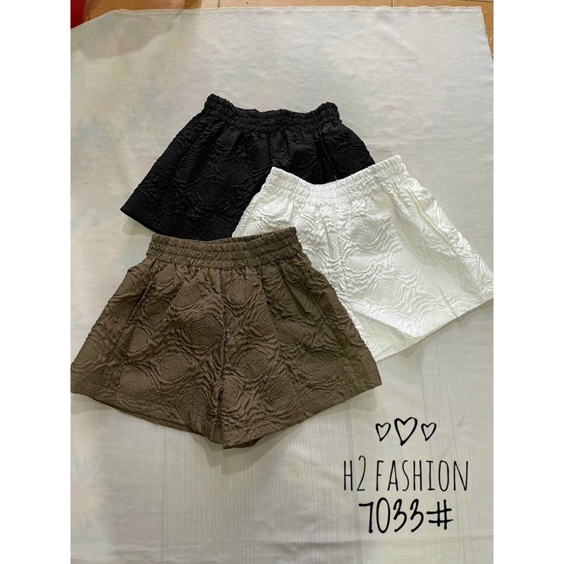 quần short phồng vân hoa