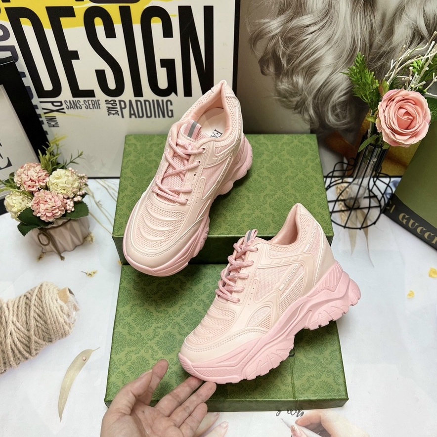 Giày Thể Thao Đế Độn 7 Phân, Giày Tăng Chiều Cao - Quai Lưới Kim Tuyến  D05