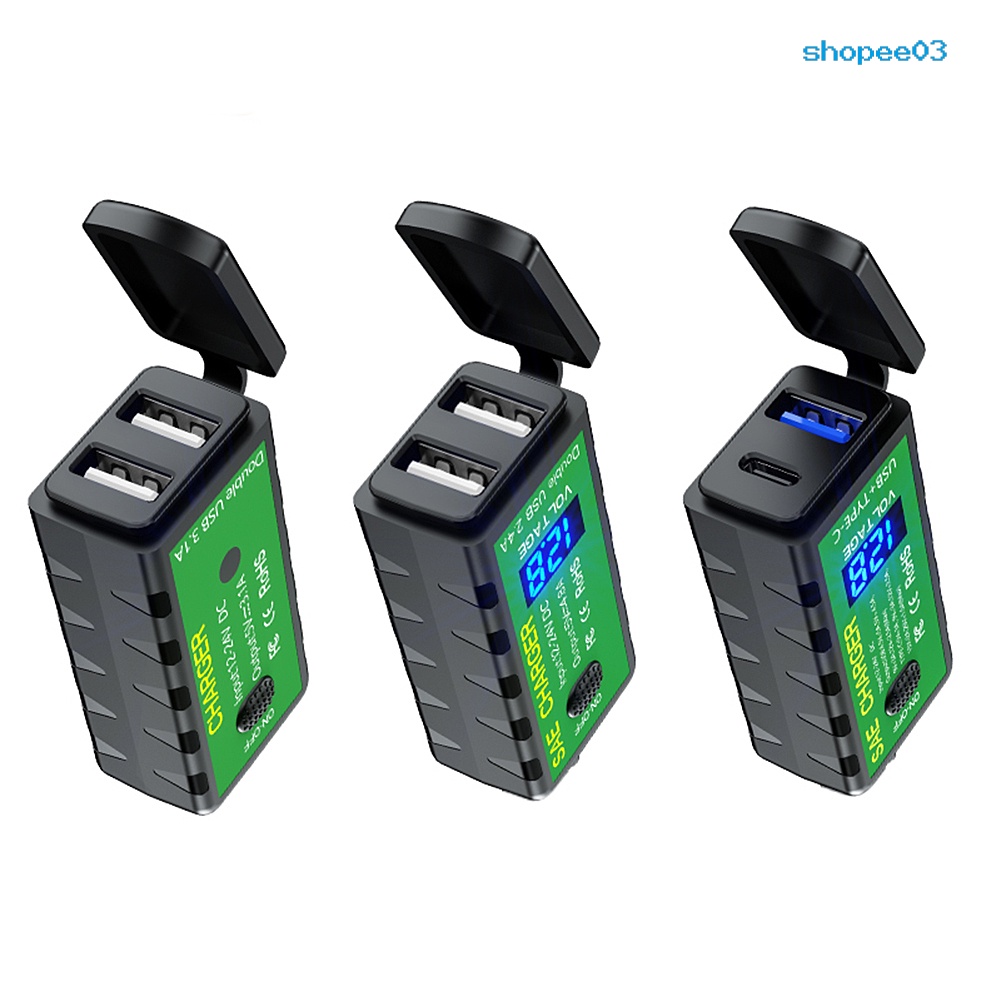 Củ sạc nhanh M.2 3.1A/4.8A SAE sang USB Type-C cho xe máy