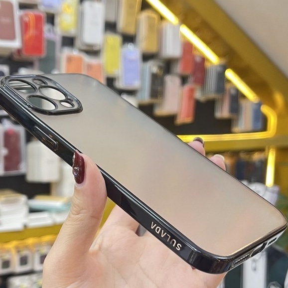 CHÍNH HÃNG  Ốp SULADA nhám mạ viền bảo vệ camera dành cho iphone 7 8 SE X XS XR 11 12 / PLUS / MINI / PRO / MAX