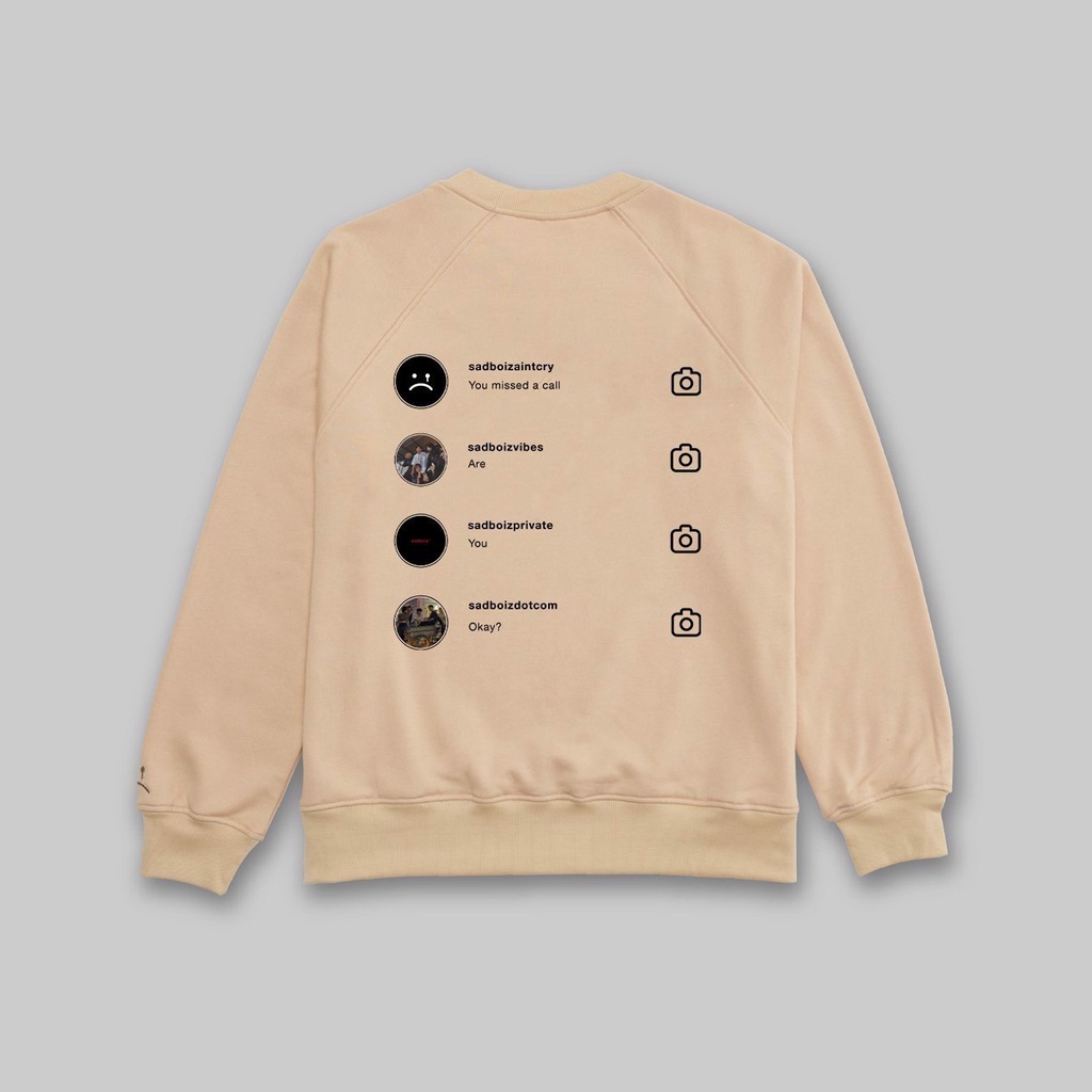 SWEATER  SADBOIZ SADTAGRAM CREAM