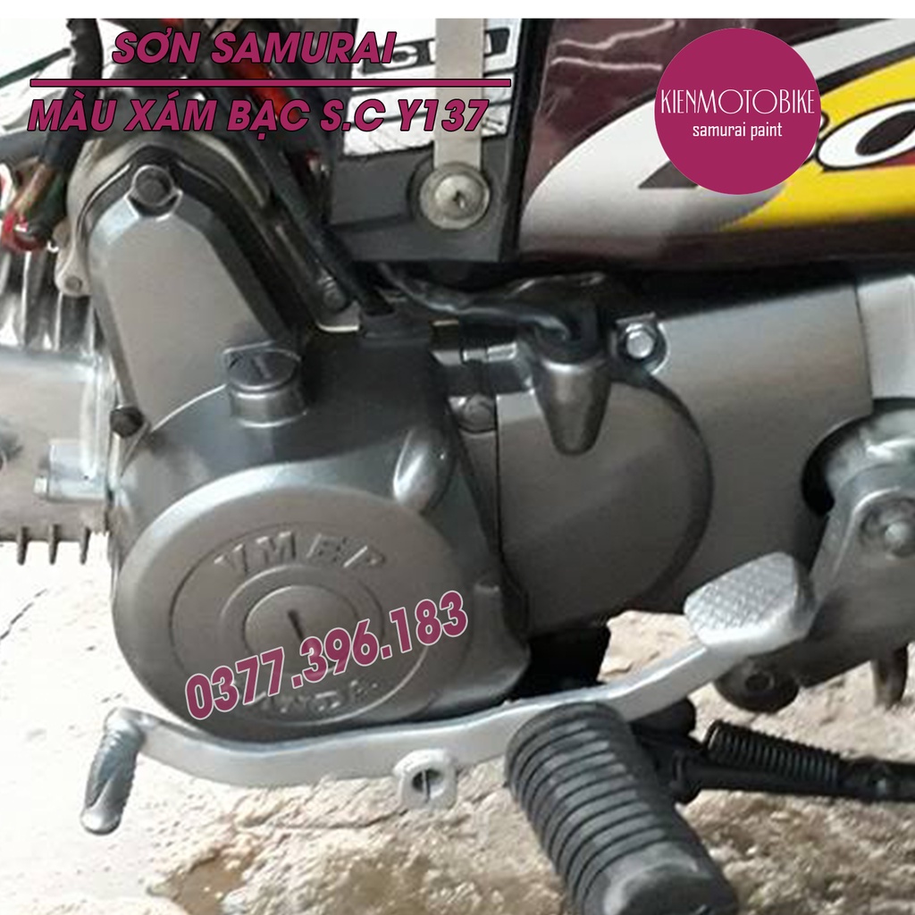 Sơn xịt Samurai màu Xám Bạc - Y137