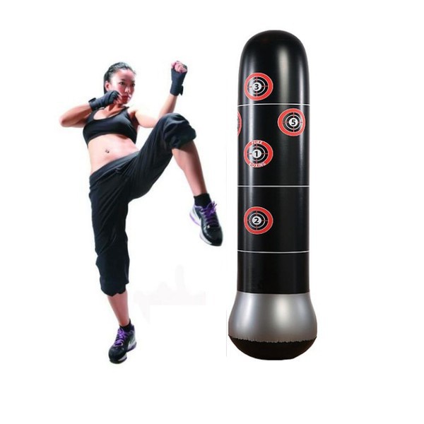 Bao trụ đấm bốc tự cân bằng chất lượng cao - tặng kèm bơm hình hoạt hình