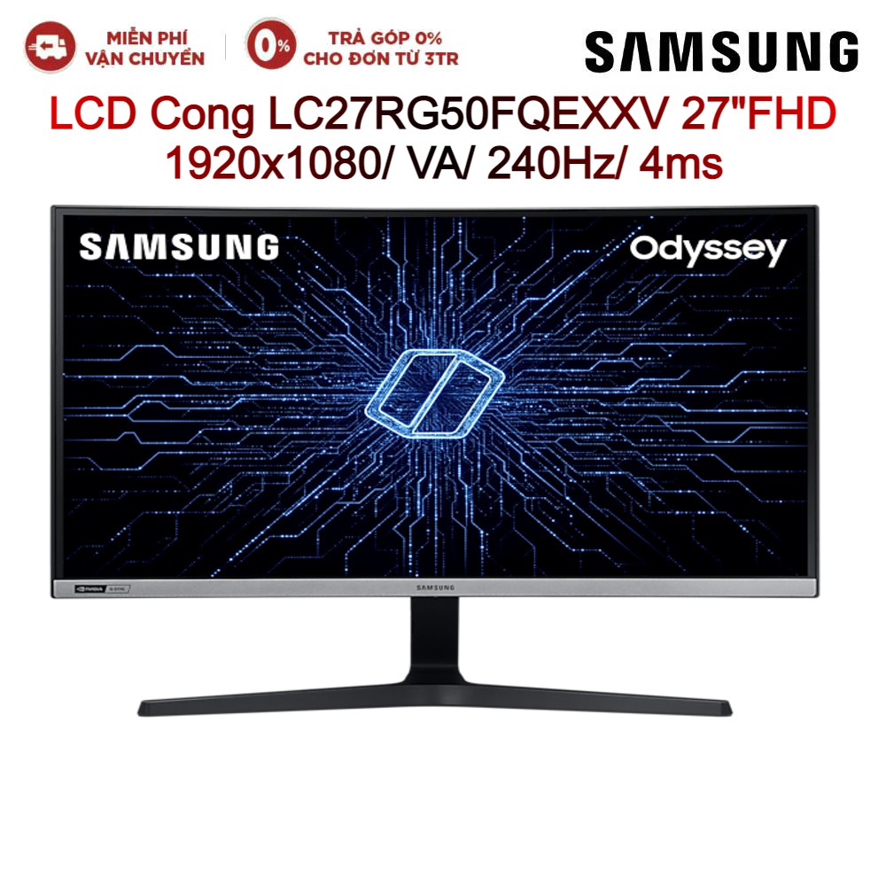 [Mã ELMALL1TR5 giảm 6% đơn 3TR] Màn hình cong LCD Samsung LC27RG50FQEXXV 27"FHD 1920x1080/VA/240Hz/4ms