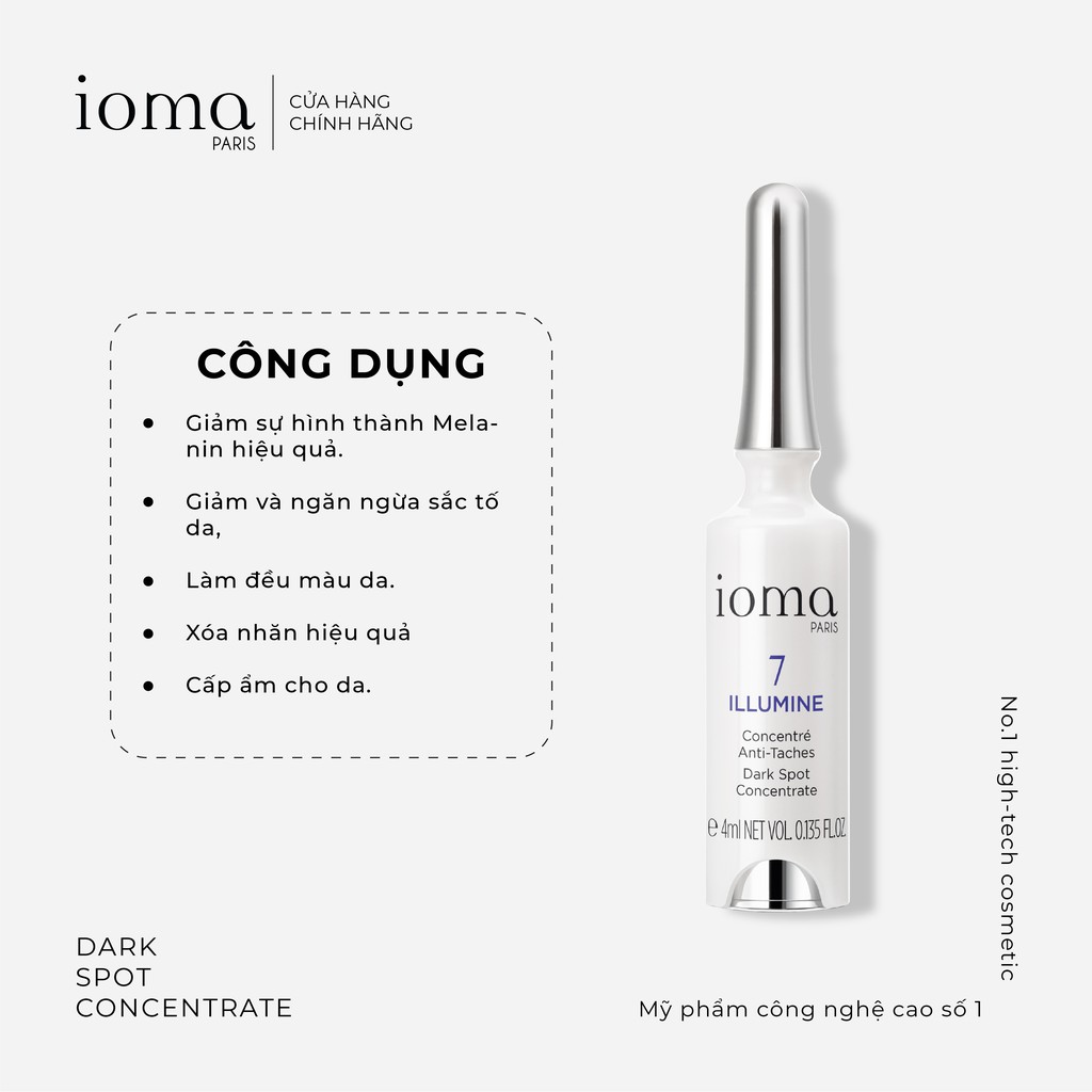 Bộ đôi chống nắng và giảm thâm nám chống lão hoá, bảo vệ da toàn diện  Ioma Paris ILLUMINE