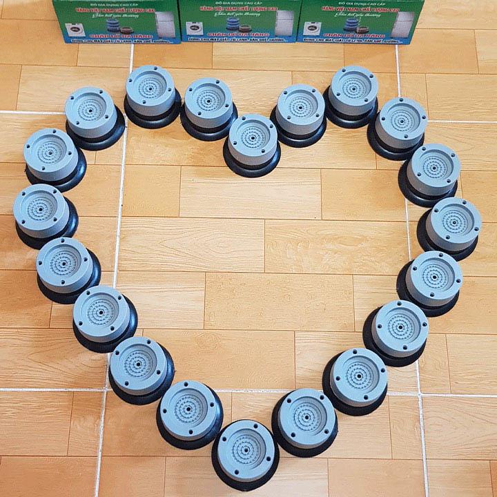 Bộ 4 chân chống rung chân đỡ đa năng, chống rung máy giặt có chân hít cao cấp