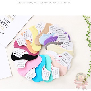 Tất vớ ngắn thấp cổ cho nữ Hàn Quốc cotton thoáng khí trơn màu thời trang đi giày lười búp bê