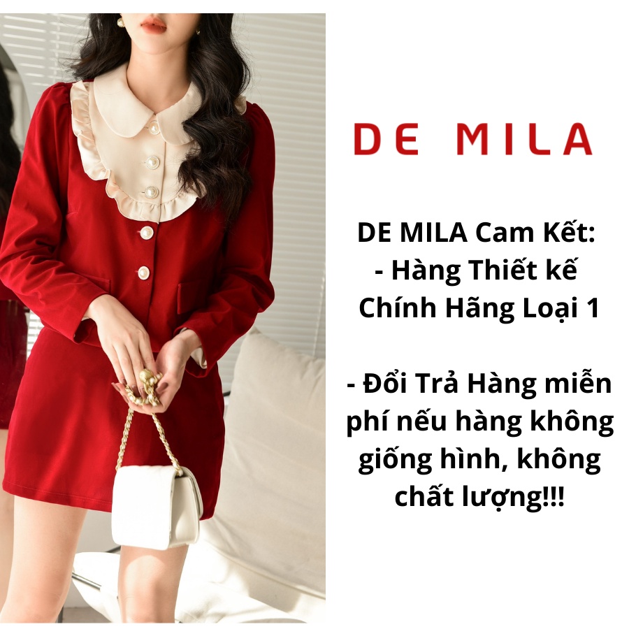 Set Áo Khoác Nhung Kèm Chân Váy Cao Cấp Set Váy Sang Chảnh Nữ - Hàng Thiết Kế De Mila AD73