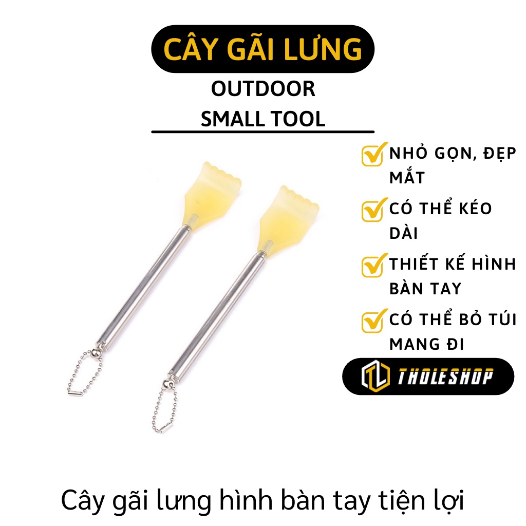 Cây Gãi Lưng - Dụng Cụ Gãi Ngứa Inox Kéo Dài Và Rút Gọn Hình Bàn Tay Tiện Dụng 8426