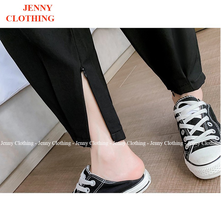 [Mã FAMARAL1 giảm 10K đơn 50K] Quần baggy bo gấu cạp cao - chất vải tuyết mưa - lưng chun khóa ống chân siêu HOT