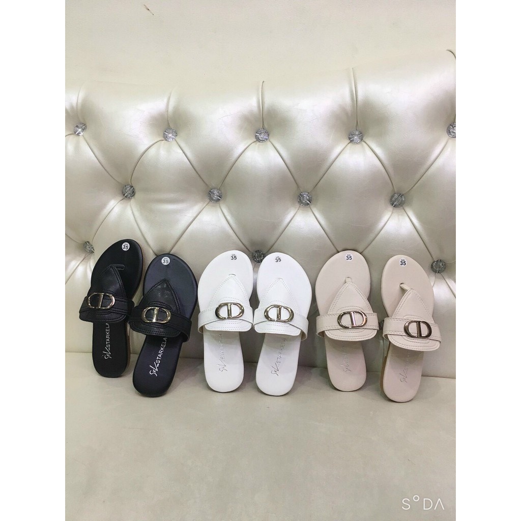 DÉP KẸP DA NỮ KHÓA CD DA MỀM ÊM CHÂN MÃ KEP001