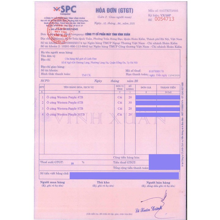 HDD 💎𝓕𝓡𝓔𝓔𝓢𝓗𝓘𝓟💎 Ổ CỨNG HDD PC WesternDigital 4TB Purple (Chuyên Camera) - BH 24 THÁNG SPTECH COMPUTER
