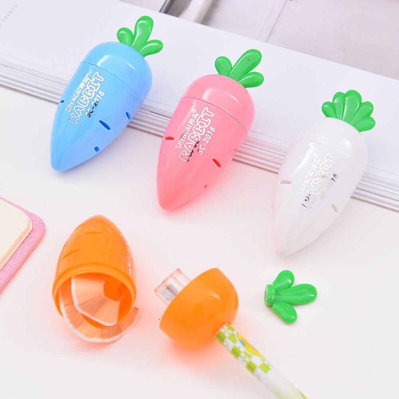 Gọt bút chì, xoáy bút chì hình cà rốt nhiều màu sắc dễ thương