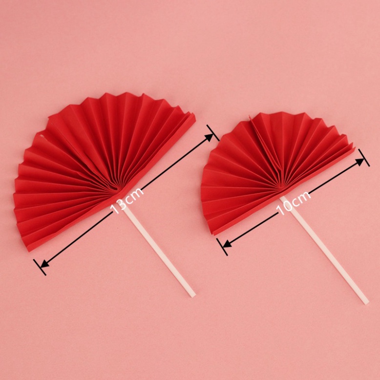 Đồ trang trí bánh sinh nhật  set cắm quạt giấy mẫu đẹp