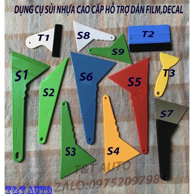 Dụng cụ sủi nhựa, vét nhựa cao cấp hỗ trợ dán film, decal.