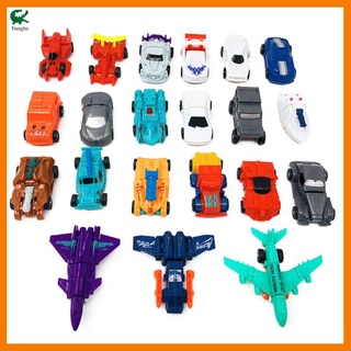 Set 10 mô hình xe biến hình robot mini cho bé