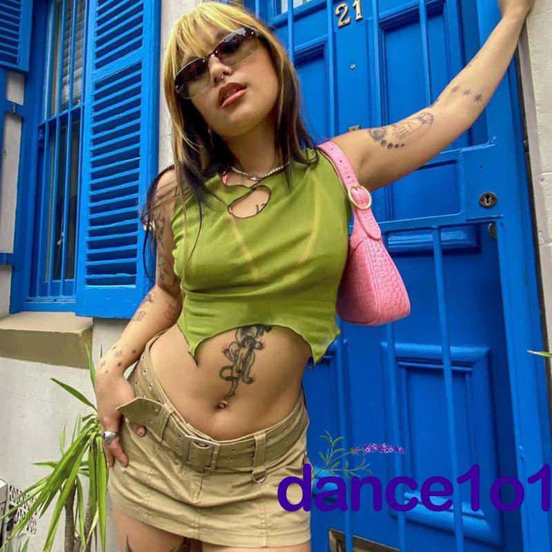 Áo ba lỗ nữ cổ tròn thiết kế cá tính quyến rũ thời trang