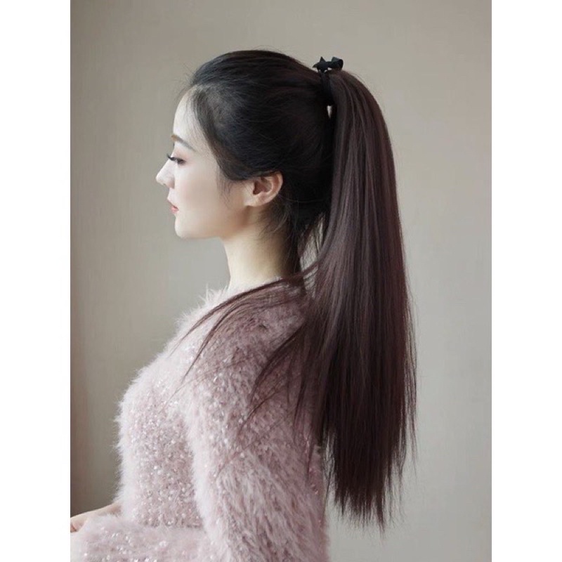 Tóc giả cột dài thời trang như tóc thật ❇️FREESHIP ❇️có kẹp và dây buộc  chắc chắn ❇️