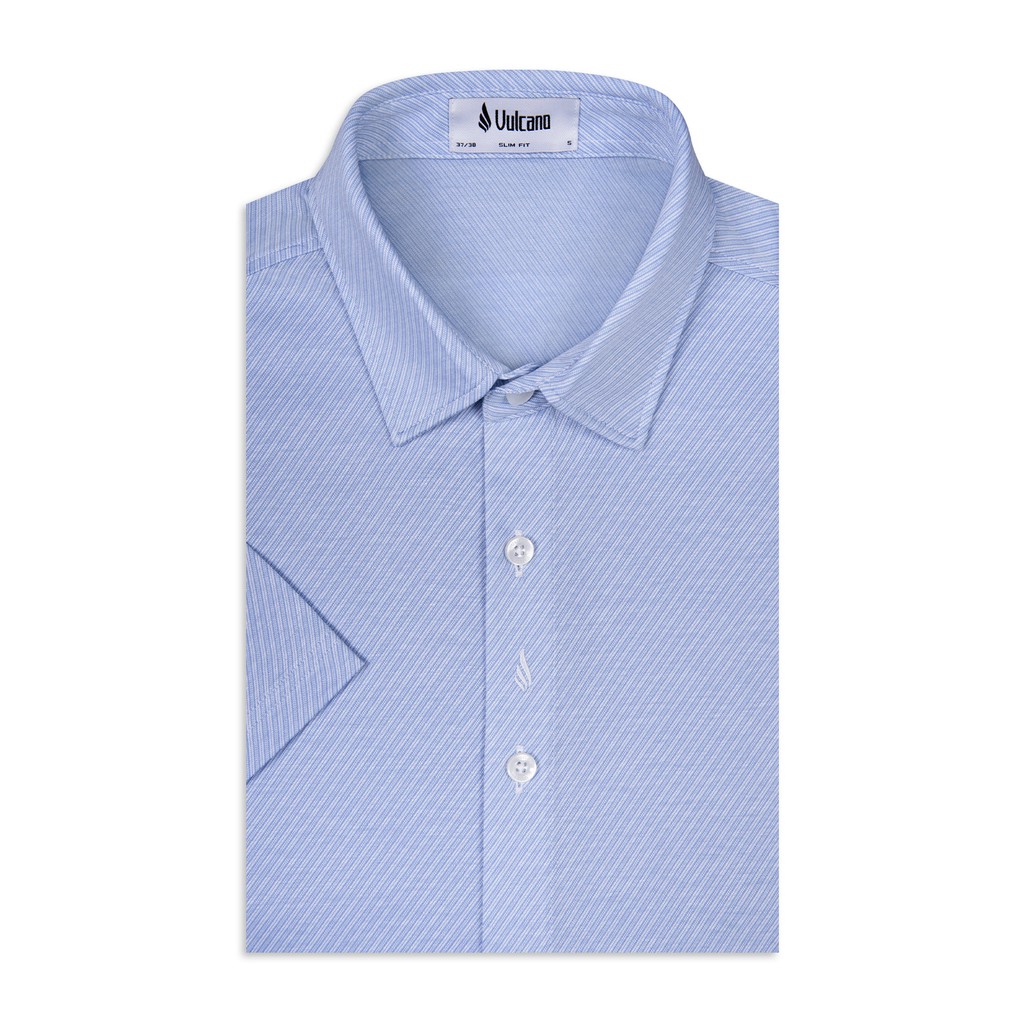 Áo sơ mi thun nam ngắn tay dáng Slim 100% Cotton cao cấp 1032 - Vulcano