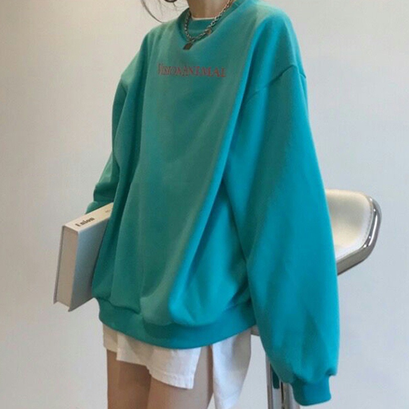SUXI Áo Sweater Mỏng Màu Sắc Đơn Giản Thời Trang Thu Đông Cho Nữ