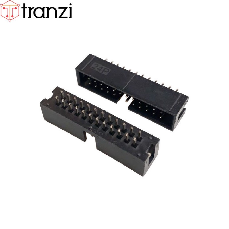 Giắc cắm header 2.54mm IDE IDC DC3 2x12P chân cắm thẳng đen - túi 5 cái