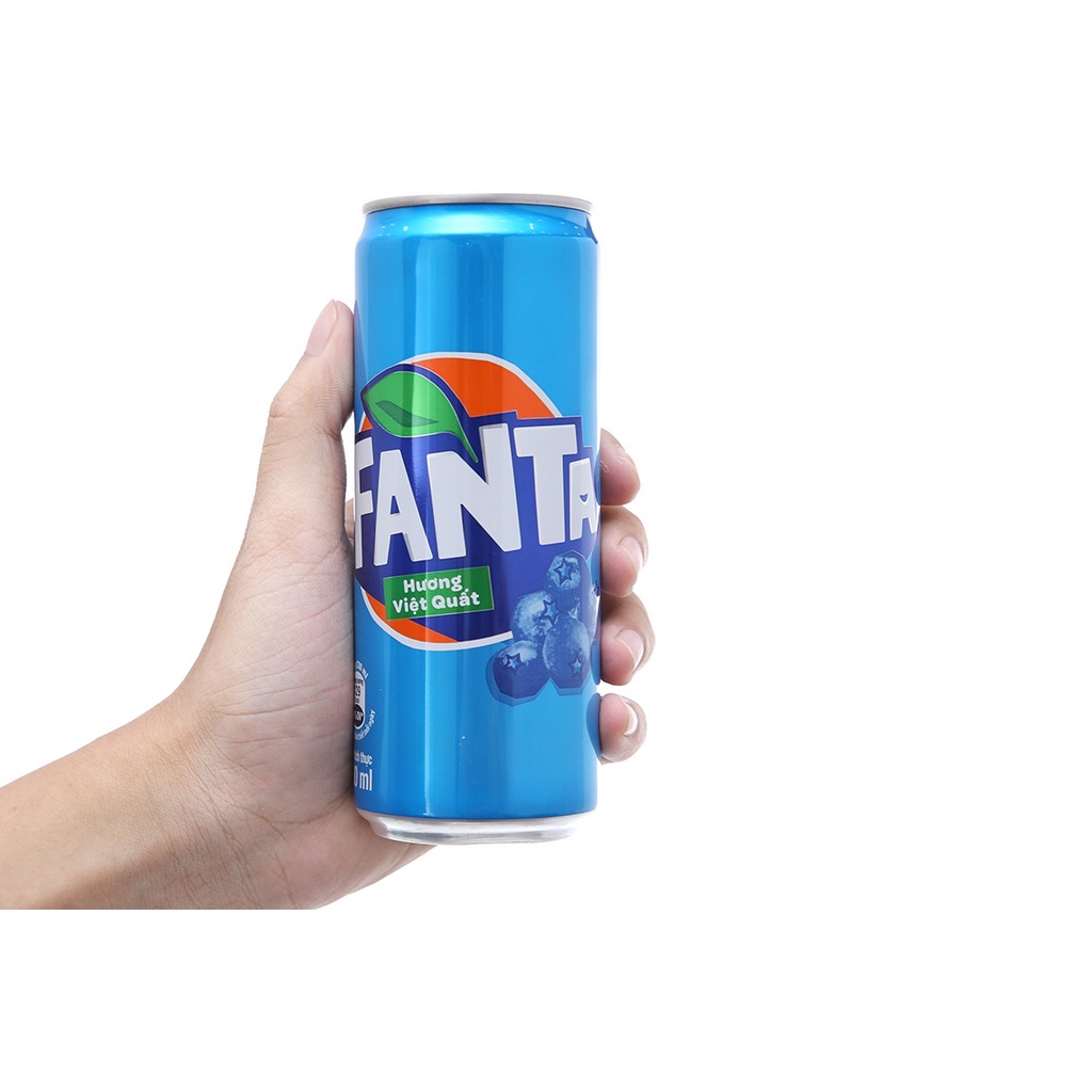 Thùng 24 lon nước ngọt Fanta hương việt quất 320ml - Hương việt quất siêu thơm cùng vị ngon xoắn lưỡi