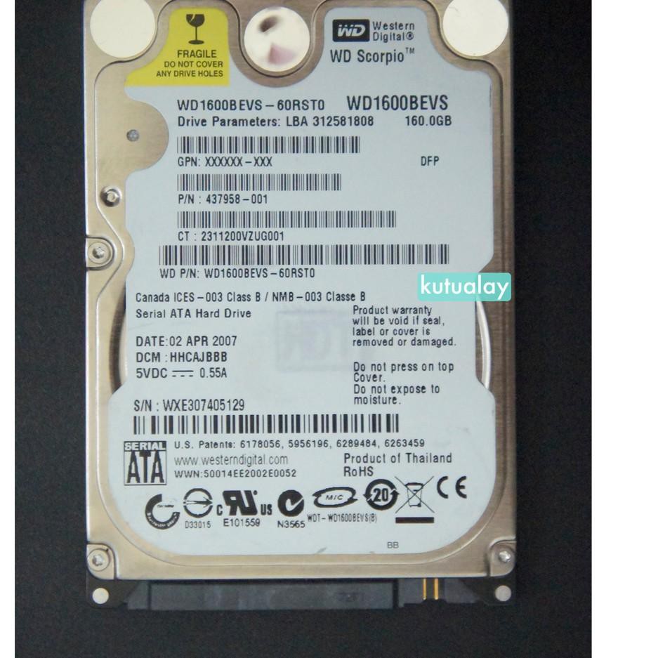 Ổ Cứng Di Động 160gb Hdd 2.5 '' Sata Netbook 100% Super Sentinel | BigBuy360 - bigbuy360.vn