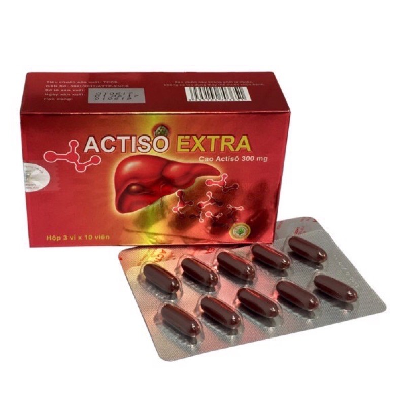 Actiso Extra Ladophar - Cao actiso 300mg, Hộp 30 viên