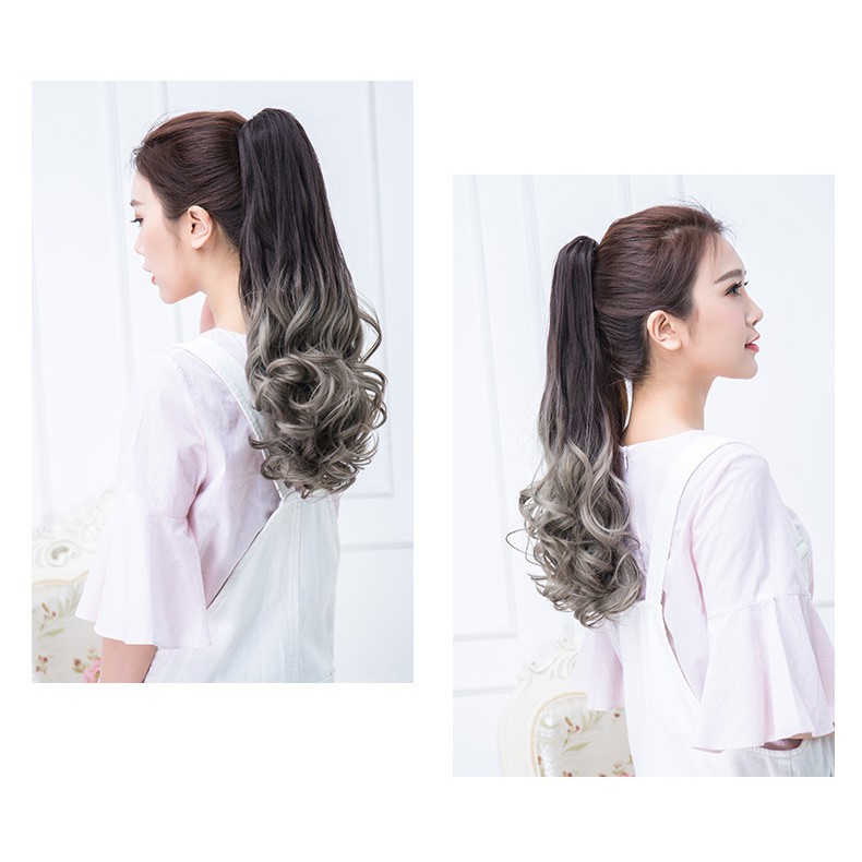 Ngoạm tóc giả ombre ❤️FREESHIP❤️ kẹp ngoạm tóc giả, tóc giả nữ kẹp ngoạm, quặm tóc giả nữ Sỉ 70k