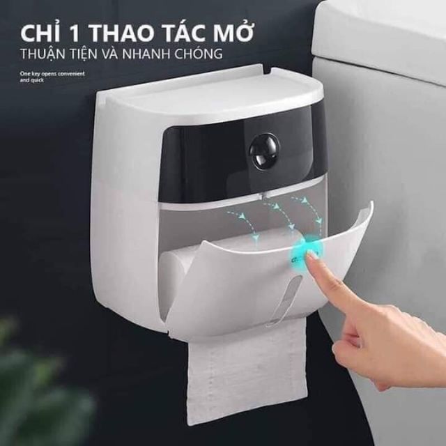 Hộp đựng Giấy Vệ Sinh ECOCO Cao cấp 2 tầng