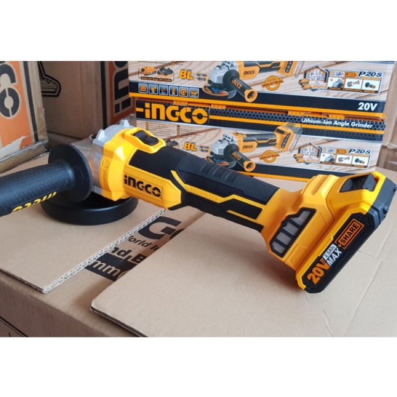 20V Máy mài góc không chổi than  Ingco CAGLI1002