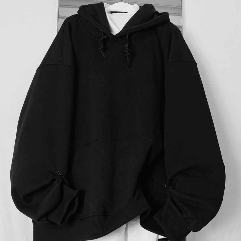 Áo Khoác Hoodie Trơn Dáng Rộng Form Unisex Nam Nữ