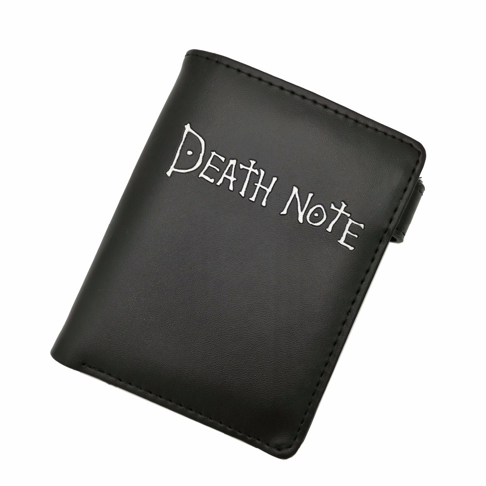 Ví da PU gài nút trang trí chữ Death Note phong cách Anime