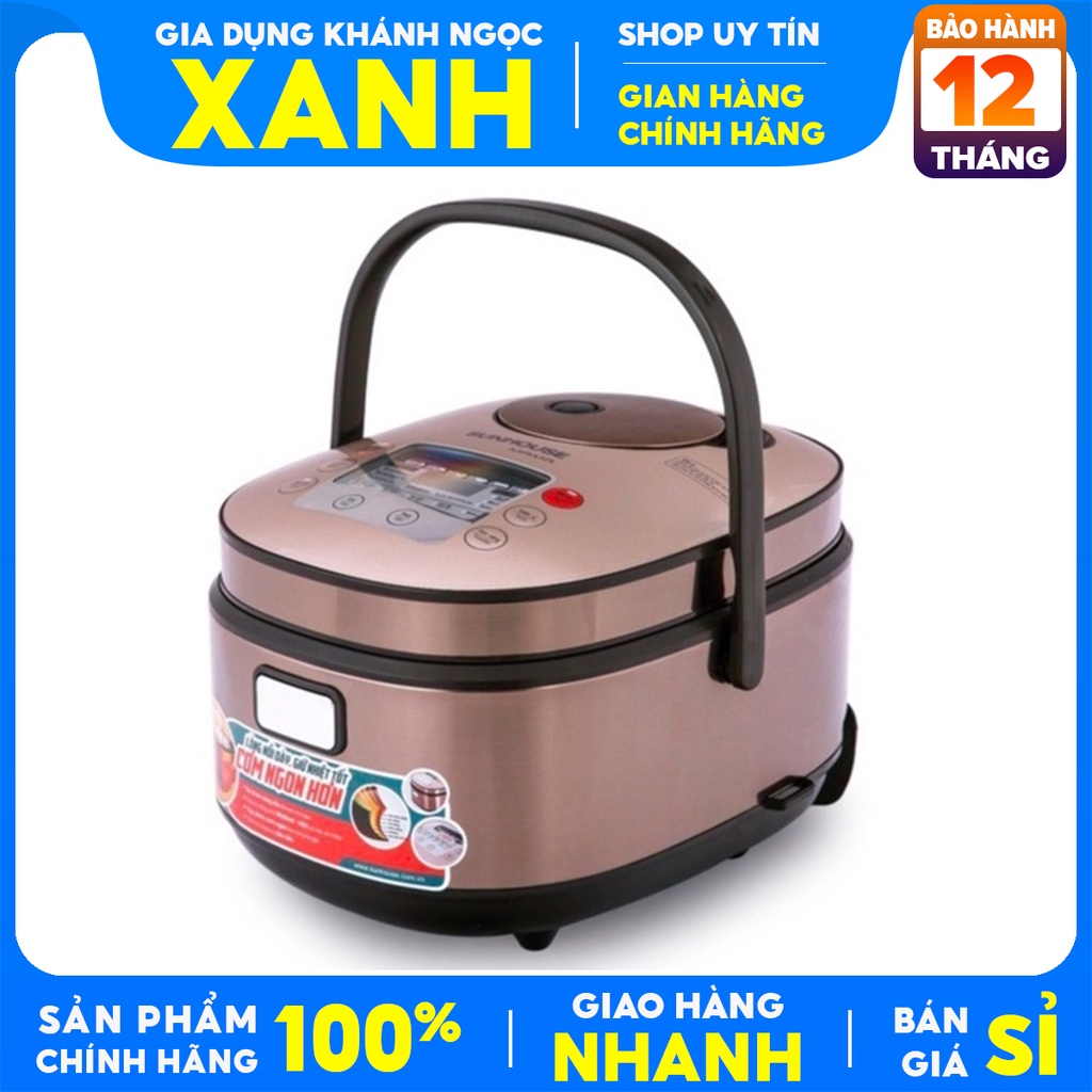 Nồi cơm điện tử Sunhouse mama 1.5 lít SHD8915 Mới 100%-Công suất 860W-Giữ ấm 24 tiếng-BH 12 THÁNG