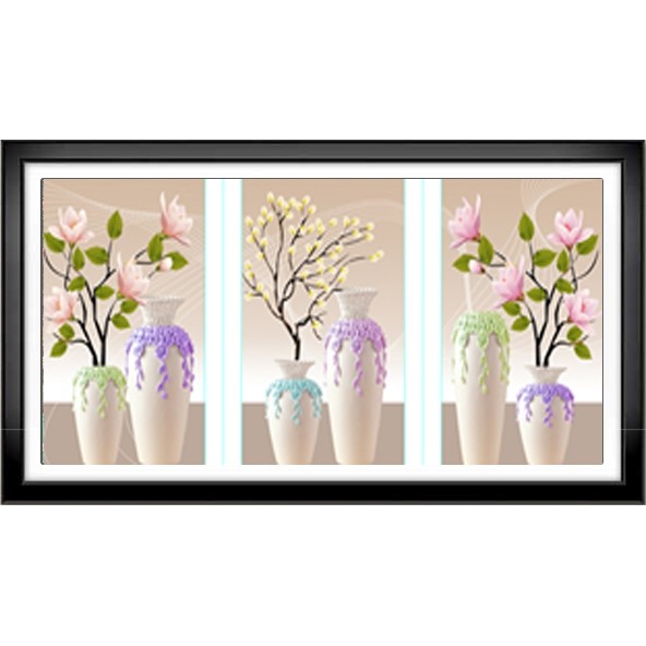Tranh Đính Đá ABC 3D NGỌC LAN HÔNG LV292 (KHÁCH TỰ ĐÍNH) KT:148X70CM
