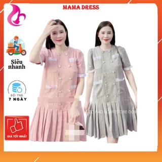 Váy bầu đầm bầu váy suông chất DẠ thiết kế công sở dự tiệc MAMADRESS rẻ đẹp XINH XẮN mềm mại nhẹ nhàng ĐỘC LẠ