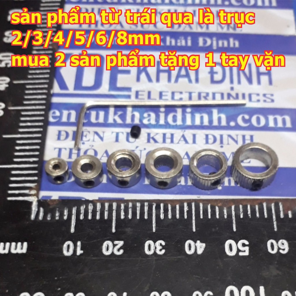 đầu giữ, chốt khóa cố định bánh xe ổ bi….trục 2mm LỖ 2.1mm/3.1mm/4.1mm/5.1mm/6.1mm/8.1mm kde4955