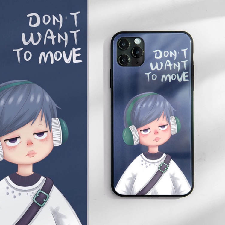 Ốp lưng iphone 6, 7, 8 Plus, X, XS, XR, XSMAX, 11, 11PRO, 11 PROMAX, 12, 13 PROMAX anh chàng NGHE NHẠC BẰNG KÍNH PKVN