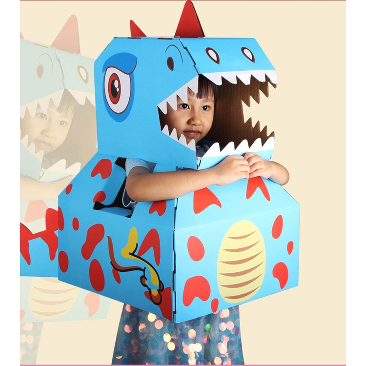 DIY tự tay làm Khủng Long Bằng Bìa Carton cho Bé vui chơi thỏa thích