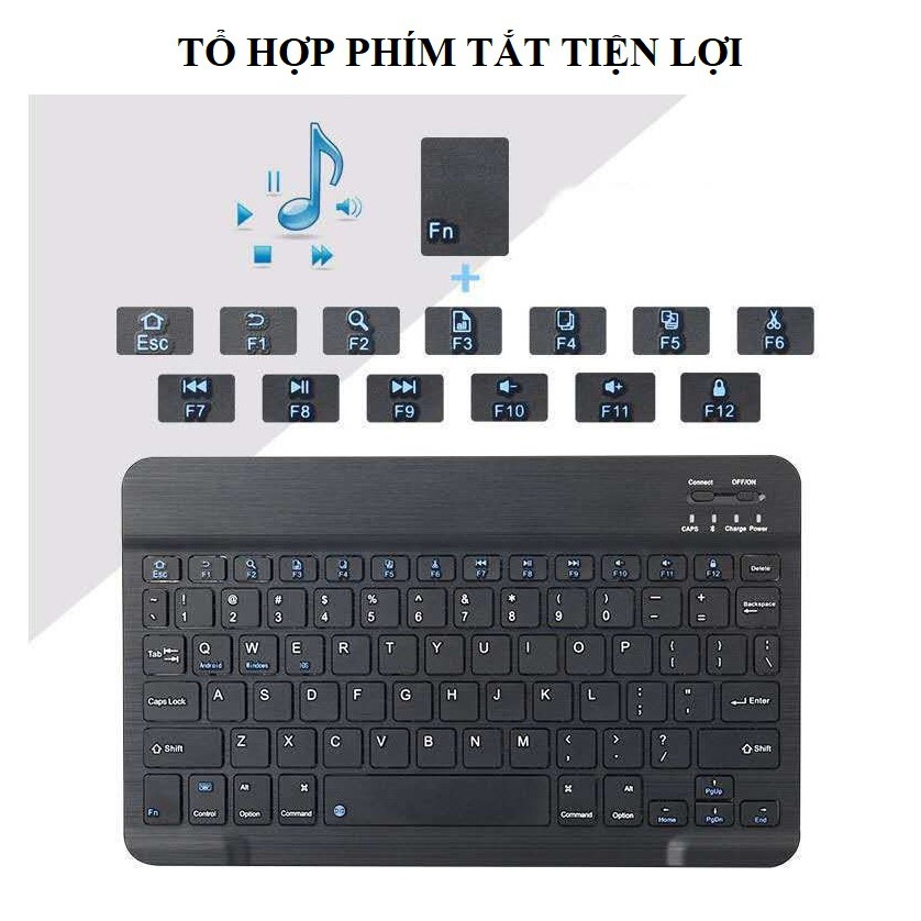 Bàn phím Bluetooth❤️FREESHIP❤️Bàn phím không dây mini siêu tiện lợi - Bàn phím máy tính dùng cho Ipad F8S