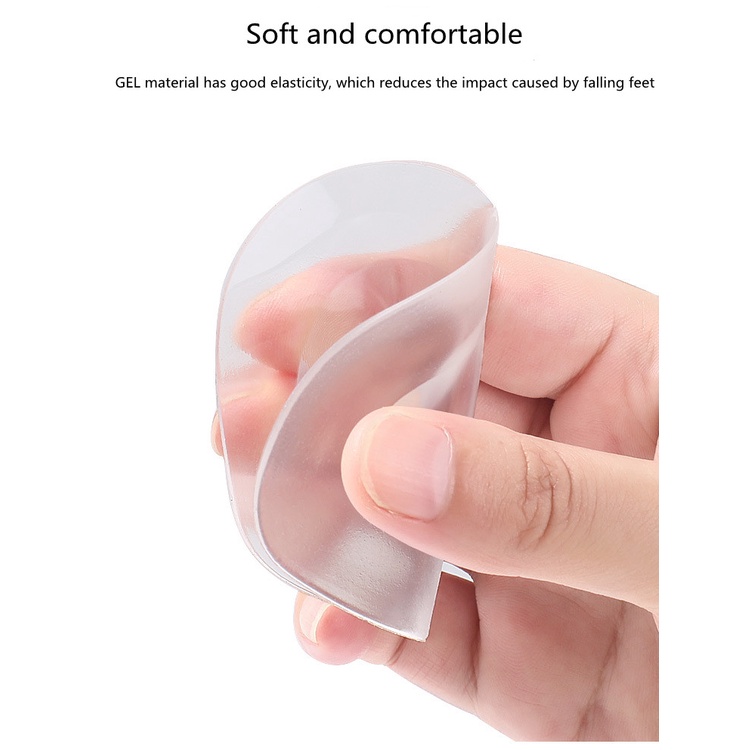 Miếng Lót Nửa Bàn Chân Bằng Silicon Mềm Vô Hình Chống Sốc Chống Trượt Thoáng Khí Cho Nữ