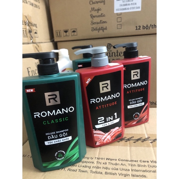 Dầu gội romano giúp tóc chắc khoẻ classic  650ml