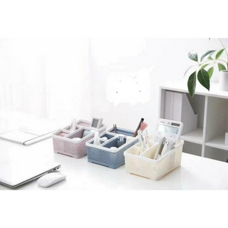 Khay nhựa đa năng bằng nhựa cao cấp thiết kế 4 ngăn để và sắp xếp đồ dùng, bàn làm việc gọn gàng